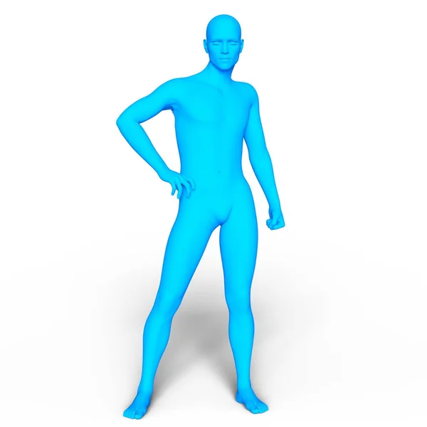 3D CG рендеринг мужского тела — стоковое фото