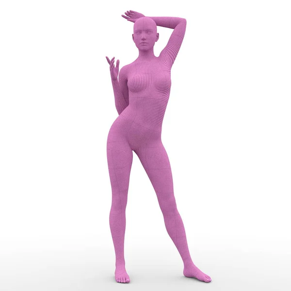 Representación 3D CG de un cuerpo femenino — Foto de Stock