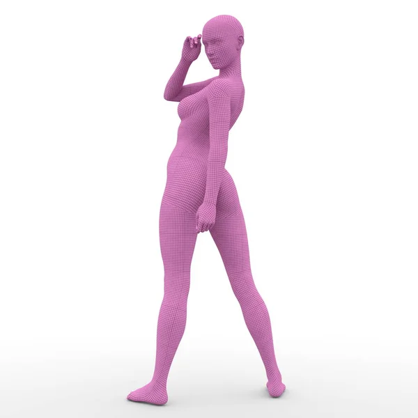 Rendering 3D CG di un corpo femminile — Foto Stock