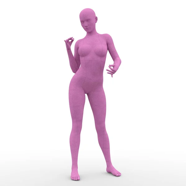 Representación 3D CG de un cuerpo femenino — Foto de Stock