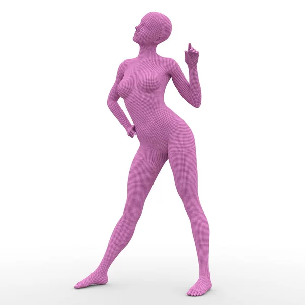 Rendering 3D CG di un corpo femminile — Foto Stock