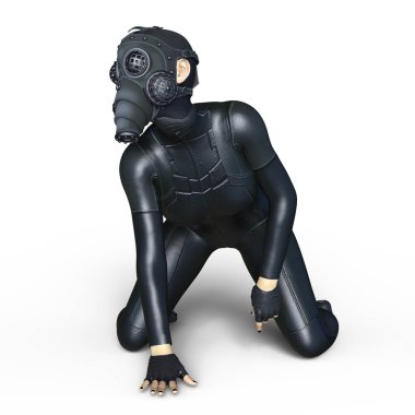 3d cg işleme süper bir kadın