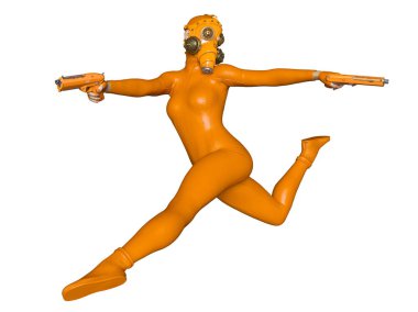 3d cg işleme süper bir kadın