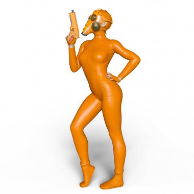 3d cg işleme süper bir kadın