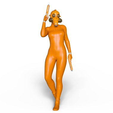 3d cg işleme süper bir kadın