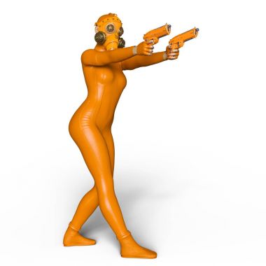 3d cg işleme süper bir kadın