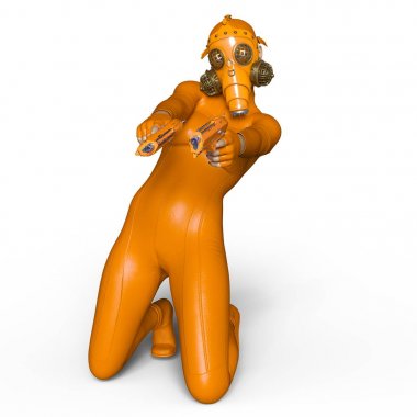 3d cg işleme süper bir kadın