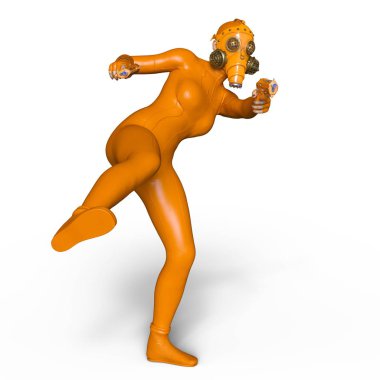 3d cg işleme süper bir kadın