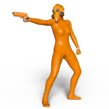 3d cg işleme süper bir kadın