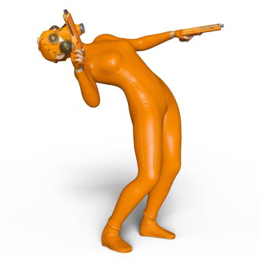 3d cg işleme süper bir kadın