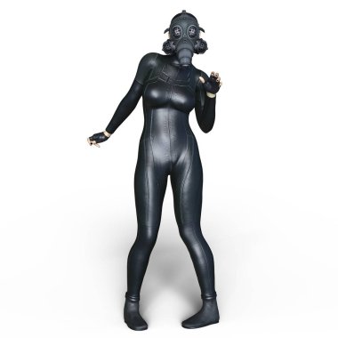 3d cg işleme süper bir kadın