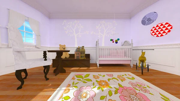 çocuk odası 3d cg render