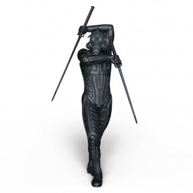 bir süper kahraman fencer 3d cg render