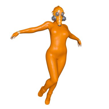 3d cg işleme süper bir kadın