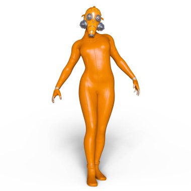 3d cg işleme süper bir kadın