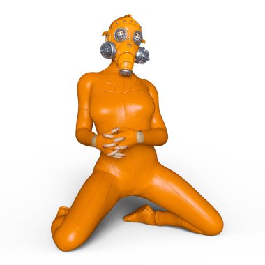 3d cg işleme süper bir kadın