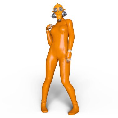 3d cg işleme süper bir kadın