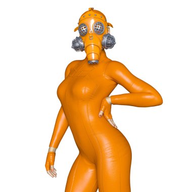 3d cg işleme süper bir kadın