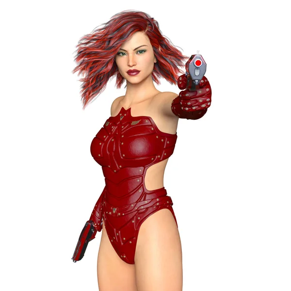 bir kadın savaşçı 3d cg render