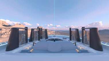 gelecek şehir 3d cg işleme