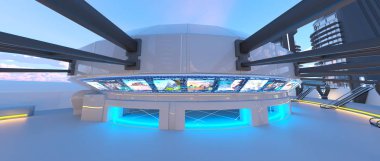 gelecek şehir 3d cg işleme