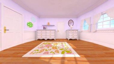 çocuk odası 3d cg render