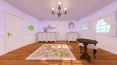 çocuk odası 3d cg render