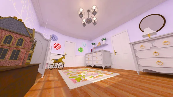 çocuk odası 3d cg render