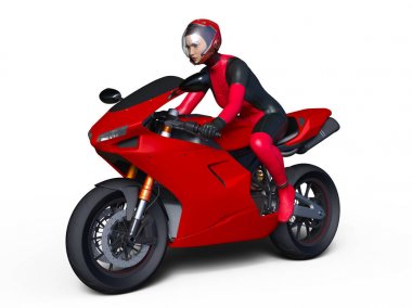 3d cg işleme bir süper kadın binici