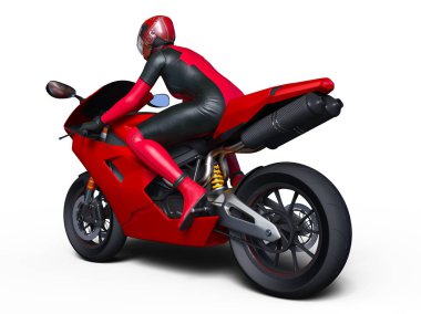 3d cg işleme bir süper kadın binici