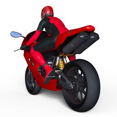 3d cg işleme bir süper kadın binici
