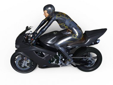 3d cg işleme bir süper kadın binici