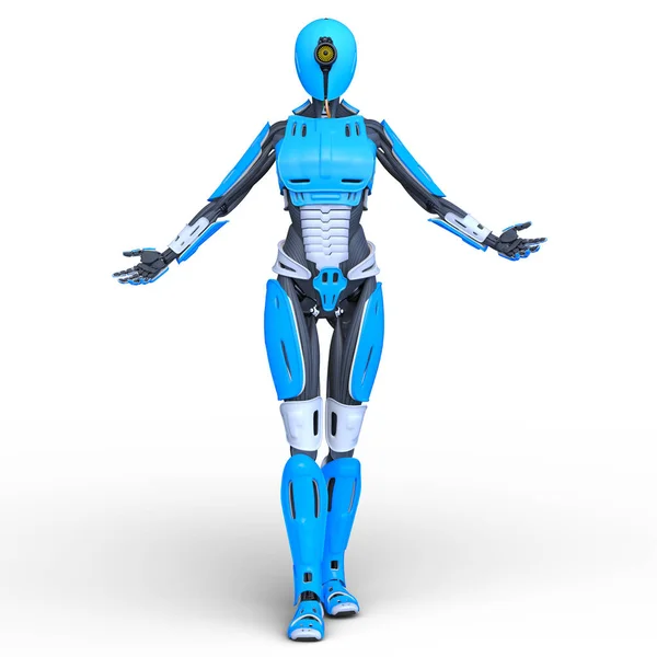 3D CG rendering of a female robot — Stock Photo, Image