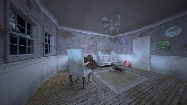 3D rendu 3D de la chambre des enfants — Photo