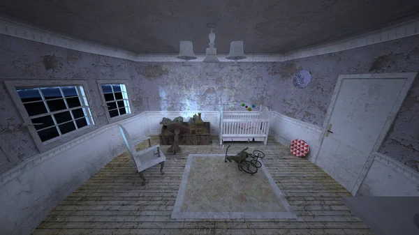 3D CG rendering of the children's room Stock Picture