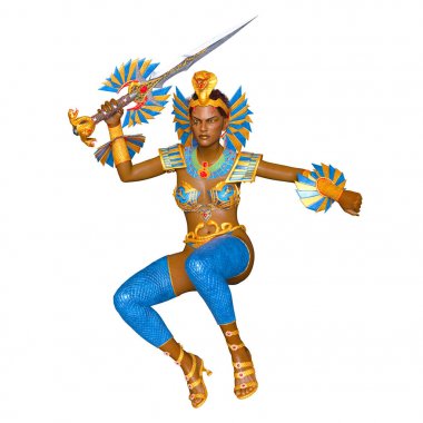 bir kadın şövalye 3d cg render