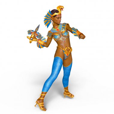 bir kadın şövalye 3d cg render