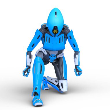 3d cg işleme bir kadın robot