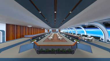 3d cg işleme uzay istasyonu