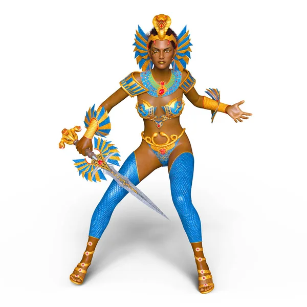 bir kadın şövalye 3d cg render