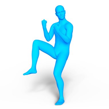 bir erkek vücudunun 3d cg işleme