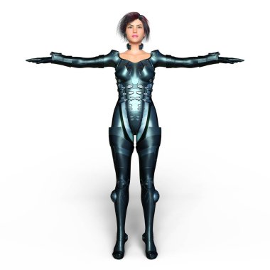 3d cg işleme süper bir kadın