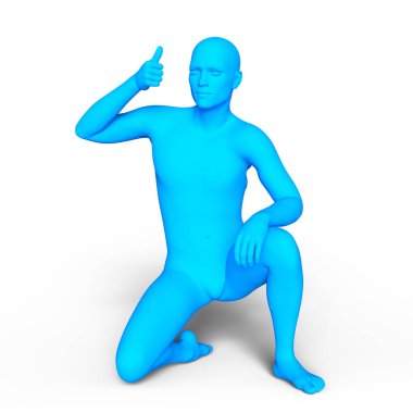 bir erkek vücudunun 3d cg işleme