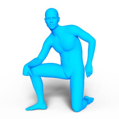 bir erkek vücudunun 3d cg işleme