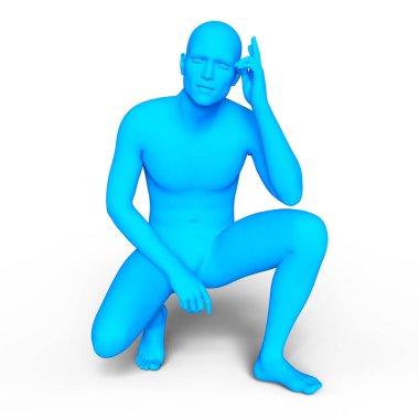 bir erkek vücudunun 3d cg işleme