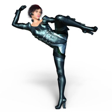 3d cg işleme süper bir kadın