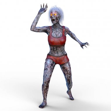 bir kadın zombi 3d cg işleme