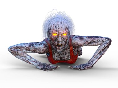bir kadın zombi 3d cg işleme