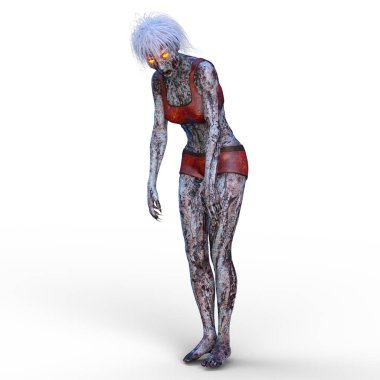 bir kadın zombi 3d cg işleme