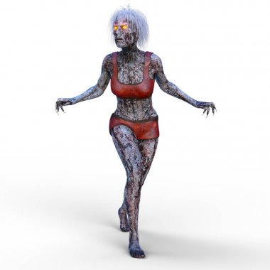 bir kadın zombi 3d cg işleme